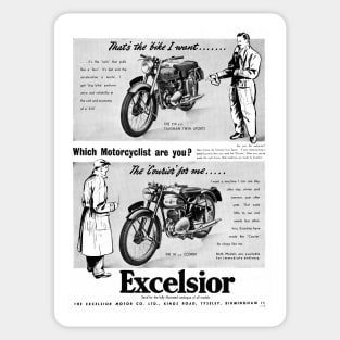 Vintage Excelsior motorbike advert Sticker